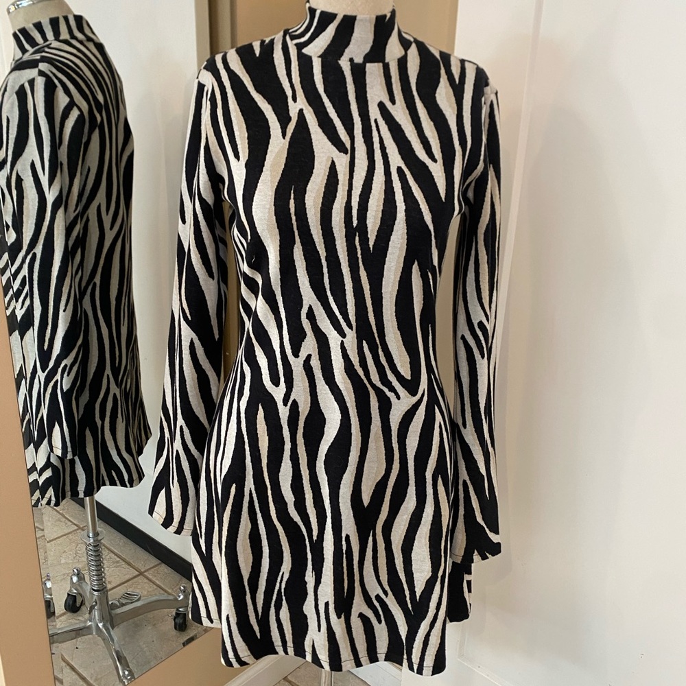 Zara zebra print mini dress